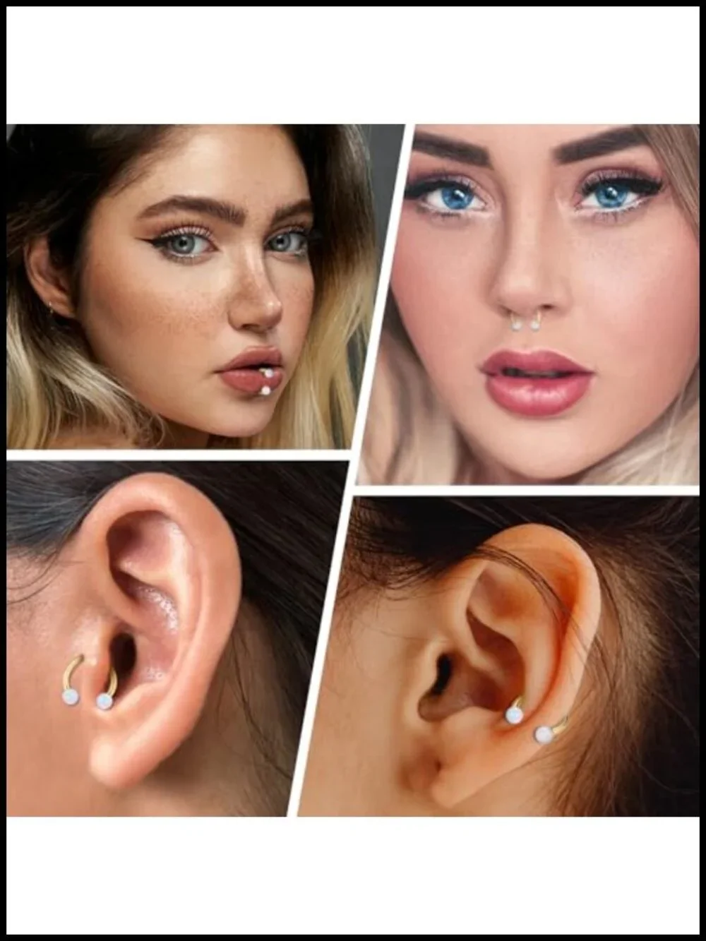 16G Titanium Horseshoe Septum Ring Internally Threaded Piercing Jewelry